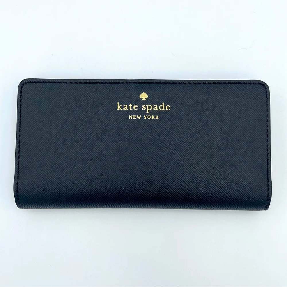Kate Spade Brynn Large Slim Bifold Black NWT